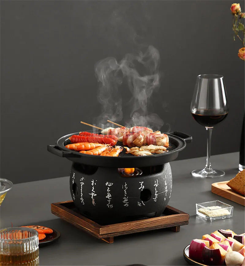 Portable Japanese Bbq Grill Korean Carbon Barbecue Grills Aluminium Alloy Indoor Outdoor Bbq Stove Barbecue Tools charcoal grill