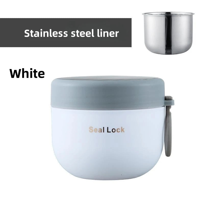 Stainless Steel Soup Cups Thermal Lunch Box Food Thermos Container with Spoon Insulated Bento Lunch Box for School Office