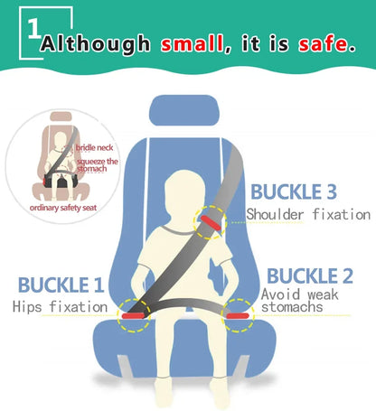 Mifold Portable Baby Car Seat Safety Cushion Travel Pocket Foldable Child Car Safety Seats Harness The Grab and Go Booster