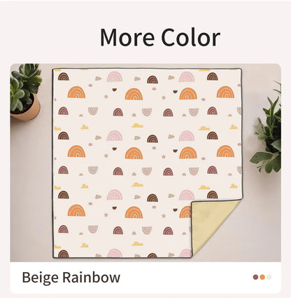 Baby Play Mat, Thicken Foam Cushioned & Waterproof Playpen Mat for Infants and Toddlers, Stylish and Just Wipe-Clean Playmat for Baby Play on Floor