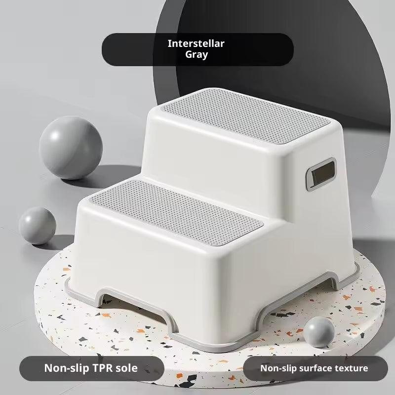 Toddler Step Stool for Bathroom Sink - 2-Step Kids Stool for Potty Training, Kitchen Counter & Bedroom, Sturdy Non-Slip Child Safety Stool Helper