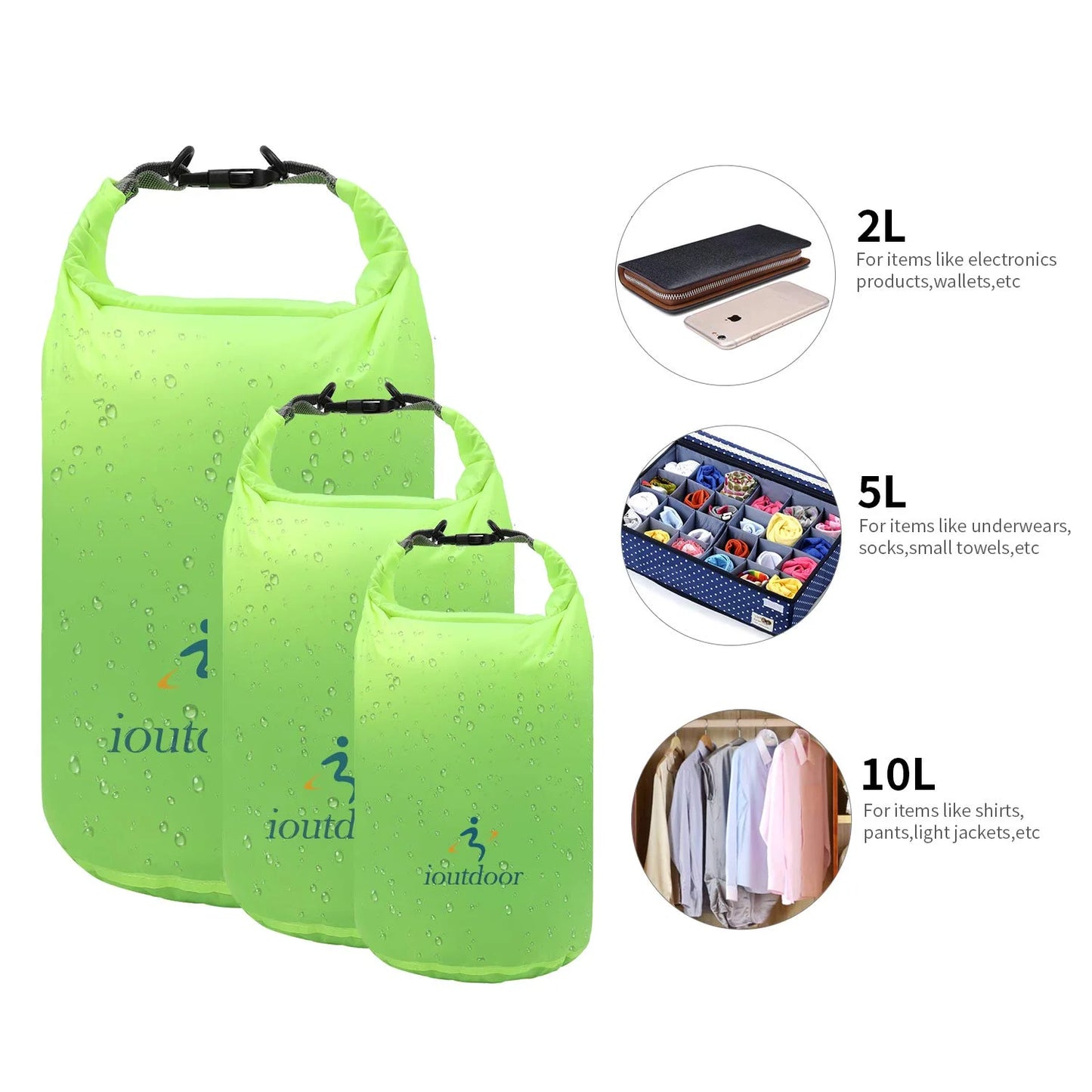 Wet Bag, Waterproof Wet Dry Bag, Small Laundry Bag, for Swimsuit, Pool, Travel, Beach, Diapers, Dirty Yoga Gym Clothes, Makeup Bags for Travel, Tropical Palm Leaves Decor Jungle