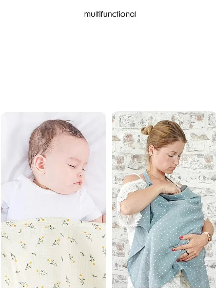 Breastfeeding Nursing Cover Soft Baby Feeding Cloth Multi-Use Privacy Breast Feeding Blanket Essential for Discreet Baby Feeding