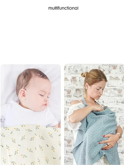 Breastfeeding Nursing Cover Soft Baby Feeding Cloth Multi-Use Privacy Breast Feeding Blanket Essential for Discreet Baby Feeding