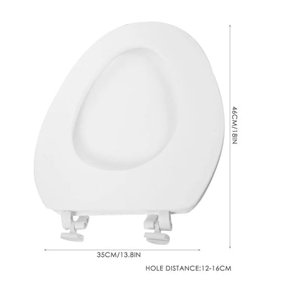 Padded Toilet Seats for Bathroom Toilets Cover Beige Replacement Round Slow-close