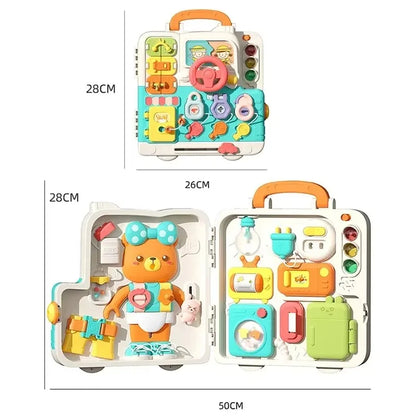63 in 1 Baby Sensory Busy Board Montessori Toy Music Light Switch Multi functional Baby Sensory Early Education Learning Tool