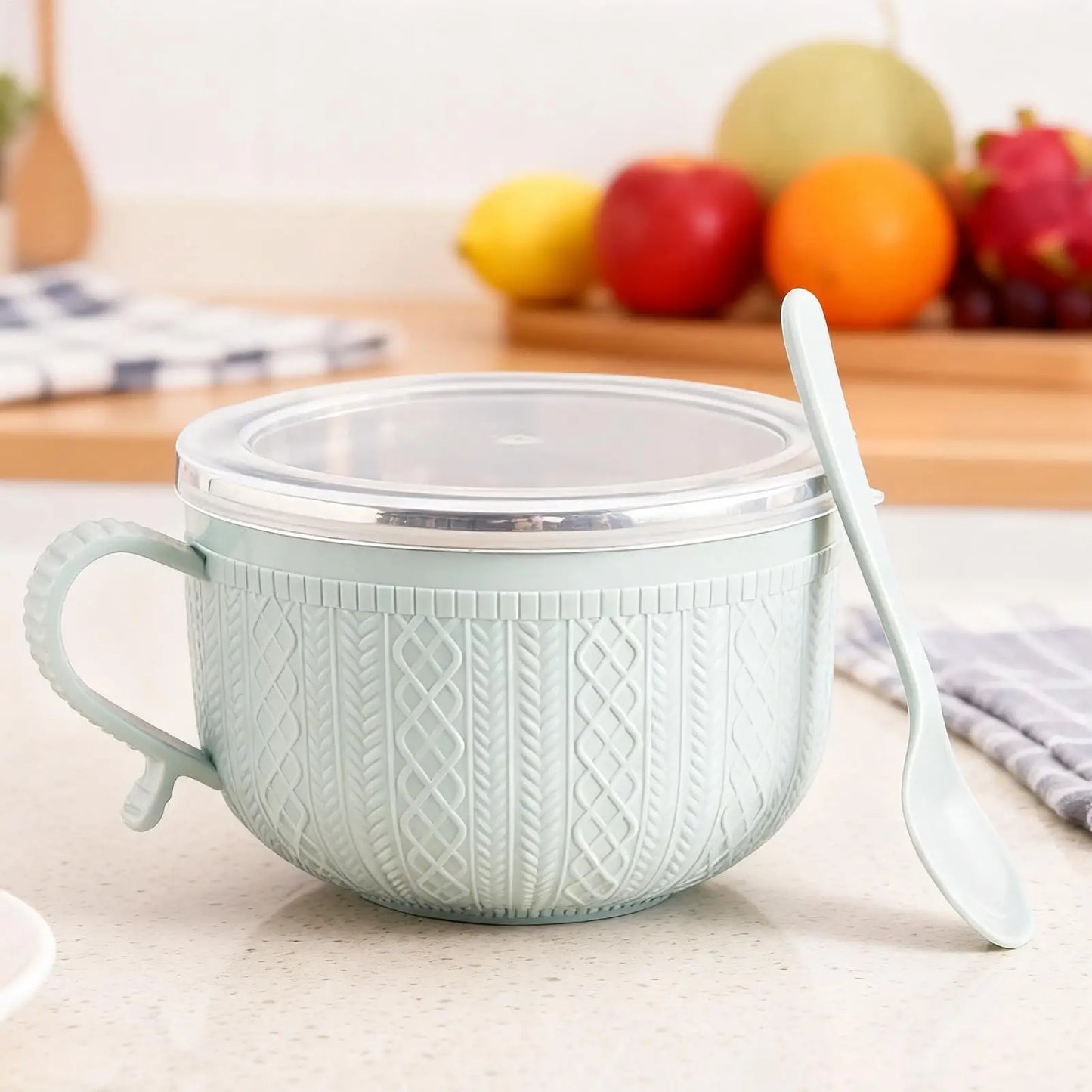 Large Soup Mug 25oz Cup Bowl with Lid Large Soup Mug Dinnerware for Travel Tea Christmas Cafe Oats Lunch Noodle Sandwich