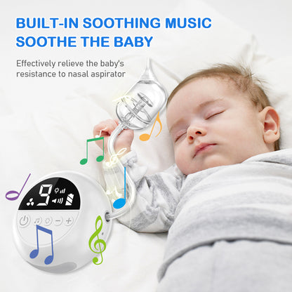 Nasal Aspirator for Baby  Electric Nose Cleaner with Built-In Music & Night Light Rechargeable Nose Booger Sucker for Infants Babies