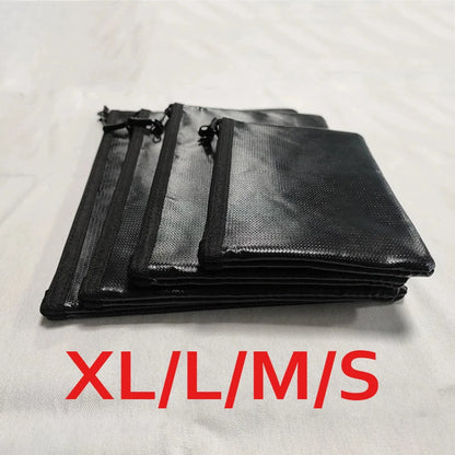 XL/L/M/S Fireproof Waterproof Document Bag Fire Safe Storage Pouch with Zipper Cash File Envelope Holder for H