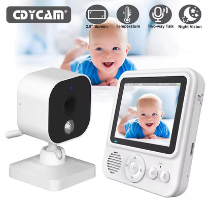 Baby Monitor  Camera,Video Audio Baby Monitor No WiFi 2.8'' Video Baby Monitor Wireless Surveillance Smart Baby Camera Security Protection Two Way Audio Night Vision Cam Babysitte