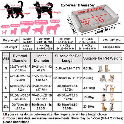Orthopedic Dog Beds for Medium Dogs, Durable Egg Crate Foam Sofa Dog Bed wit Washable Removable Cover,Waterproof Lining,Pet Bed for Large Dogs