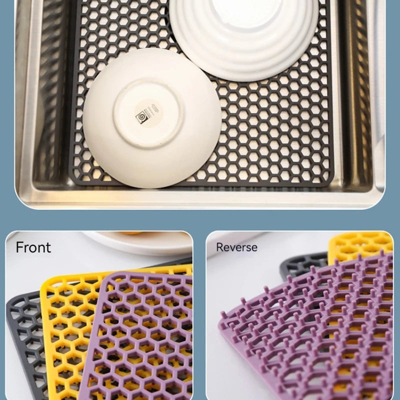 Silicone Sink Protector, Heat Resistant Non-slip Dishwasher Suitable, Large Mat for Bottom of Farmhouse Kitchen Stainless Steel Sink