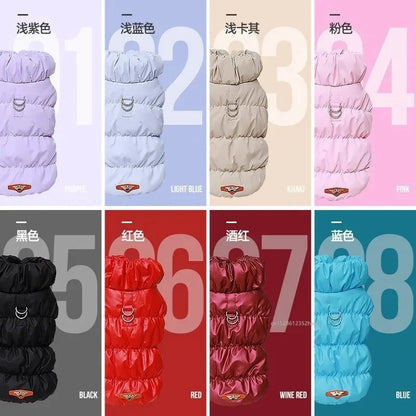 Soft Warm Dog Clothes Winter Padded Puppy Cat Coat Jacket For Small Medium Dogs Chihuahua French Bulldog Poodle Vest Pet Outfit