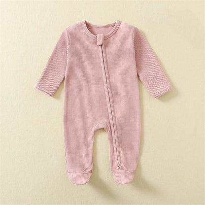 Baby Organic Cotton Pajamas Preemie Newborn One Piece Outfit Long Sleeve Footed Sleepwear