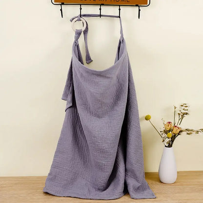 Baby Breastfeeding Cover Cotton Baby Feeding Nursing Cover Adjustable Privacy Breastfeeding Apron Soft Gauze Stroller Blankets