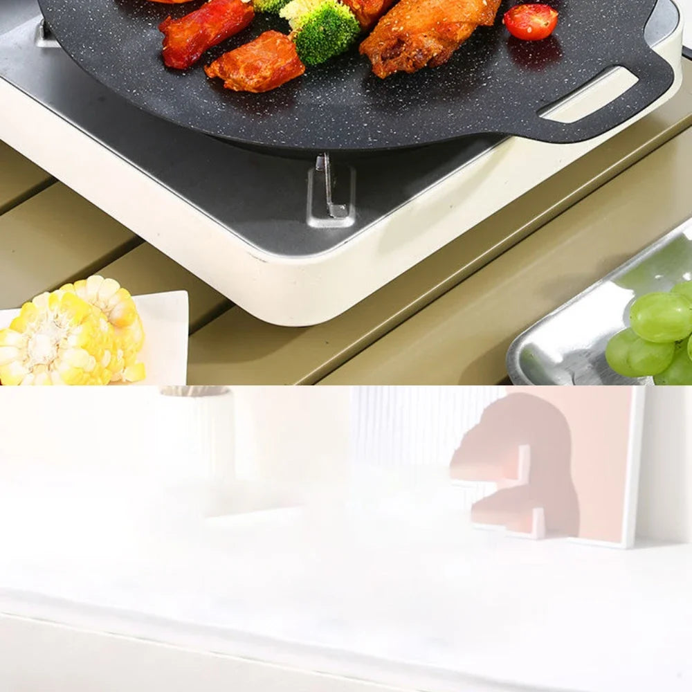 Roasting Round Pans Korean Aluminum Nonstick Grill Top Griddle Pan Bbq Fry Grill Outdoor Cast Iron Barbecue Griddles Grill Pans