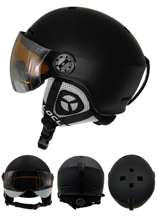 Upgrade Skiing Helmet Men Women Children Ultralight Snowboard Skateboard Motorcycle Snowmobile Ski Helmet Visor Goggles