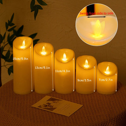 10-240pcs Battery Operated Flickering LED Pillar Candles with Remote and Timers Fake Flameless Candle for Wedding/Holiday Decor