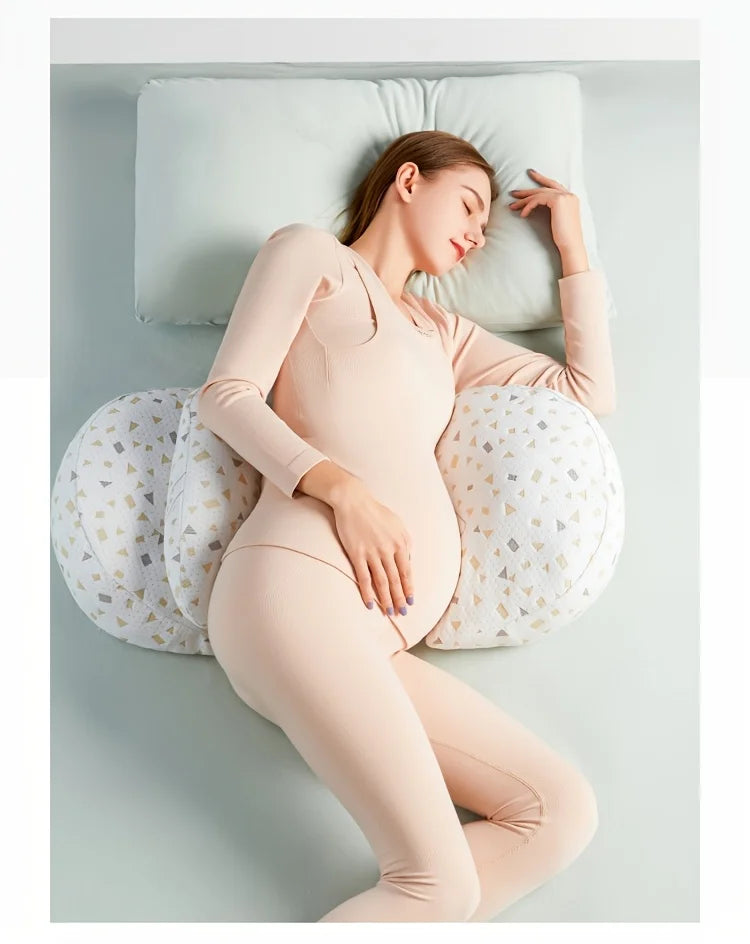 1pc SoftTouch Adjustable Pregnancy Pillow U Shaped Full Body Support Cushion with Removable Cover Portable Back Support for Side