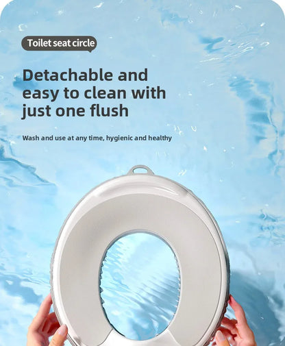 Potty Training Seat Built-in Toilet Seat, Elongated Toilet Seat Children's Toilet Seat Toilet Seat Children's Toilet Seat Universal Splash Proof Toilet for Male and Female Babies