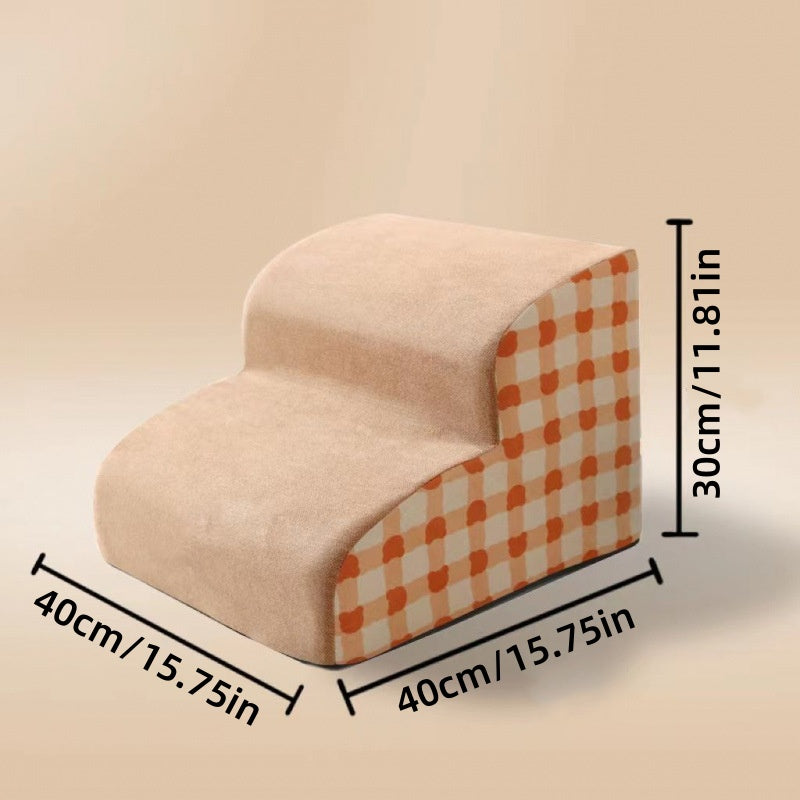 2 Steps Pet Staircase Dog Slope Ladder Anti-slip Detachable Stable And Non-collapsing Memory Foam Rebound Washable Sofa Steps