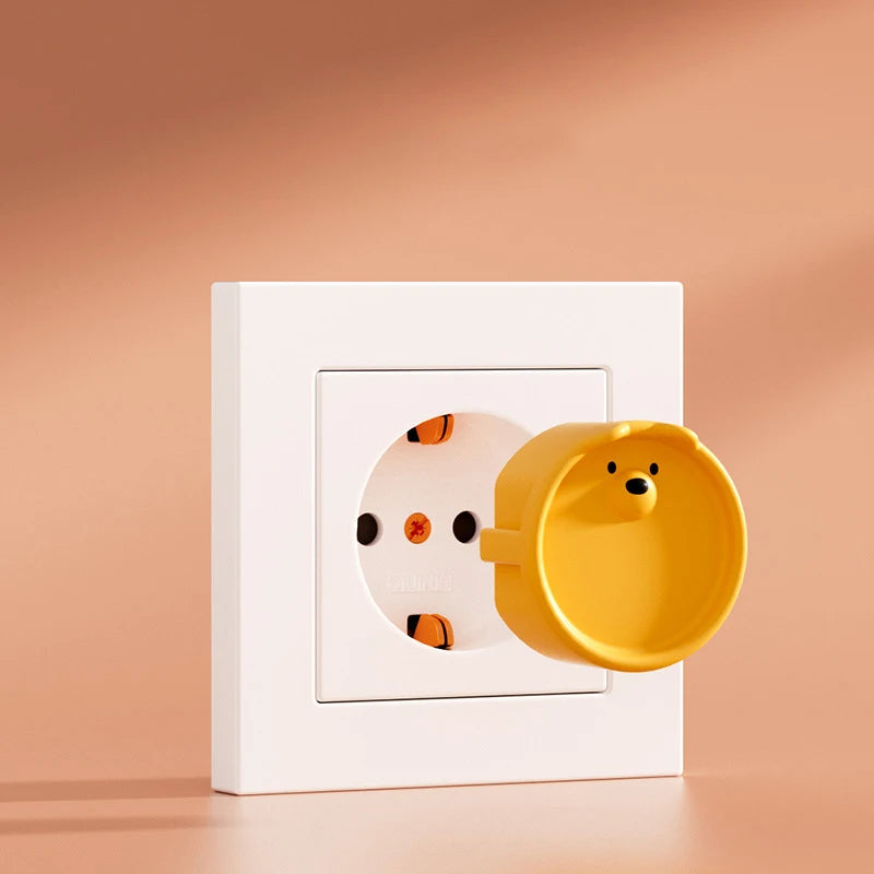 Baby Safe Socket Cover Pack of 5, Cartoon Design, Protection from Electric Shock, Dust-Resistant