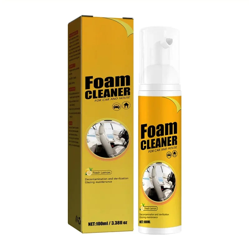 Multi-function Foam Cleaning Spray,suitable for Car Interior, Plastic Dashboard, Steering Wheel, Decontamination, Seat Cleaning