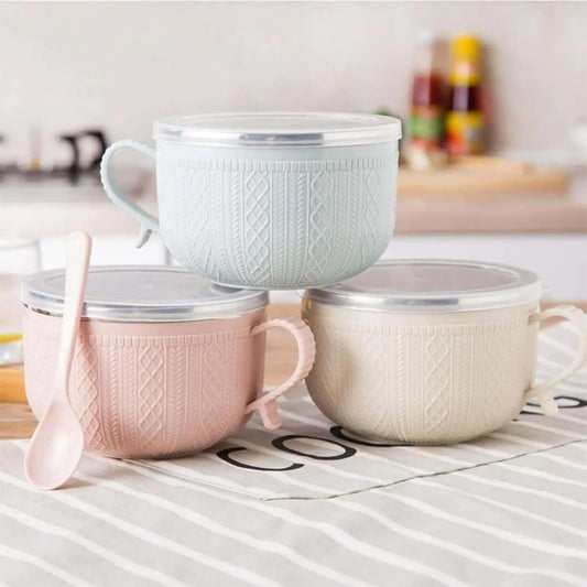 Large Soup Mug 25oz Cup Bowl with Lid Large Soup Mug Dinnerware for Travel Tea Christmas Cafe Oats Lunch Noodle Sandwich