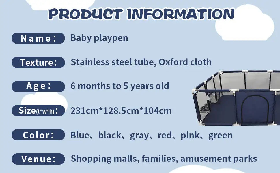 IMBABY Baby Playpens Indoor Baby corralitos Safety Barriers for Kids Baby Activity Gym Large Parks for Baby Groundbox Fence