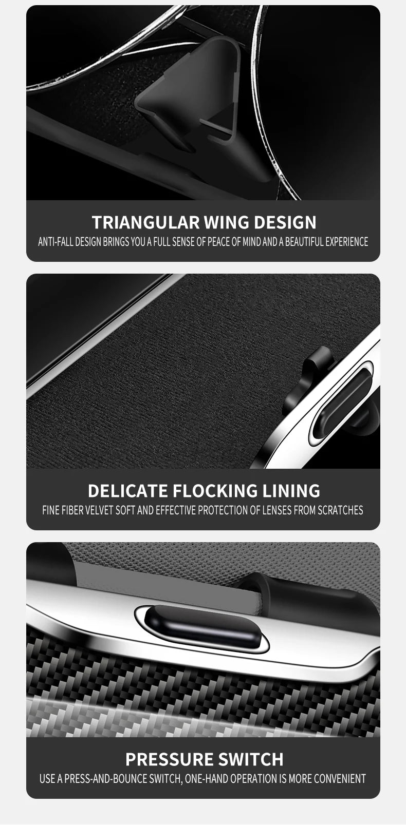 Car Glasses Box Portable Car Sunglasses Holder In The Car Driving Glasses Holder Eyeglass Case Sun Visor Car Lenses Holder