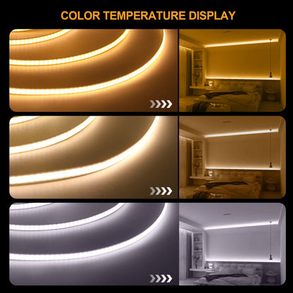 DC 5V USB COB Strip 3MM 5MM 8MM White/Pink/Red/White/Yellow/Yellow/Ice Blue/Green Flexible Ribbon Rope Home Decor TV Backlight