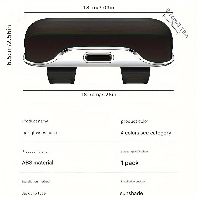 Car Glasses Box Portable Car Sunglasses Holder In The Car Driving Glasses Holder Eyeglass Case Sun Visor Car Lenses Holder