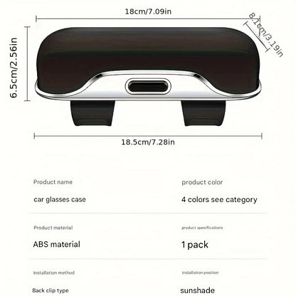 Car Glasses Box Portable Car Sunglasses Holder In The Car Driving Glasses Holder Eyeglass Case Sun Visor Car Lenses Holder