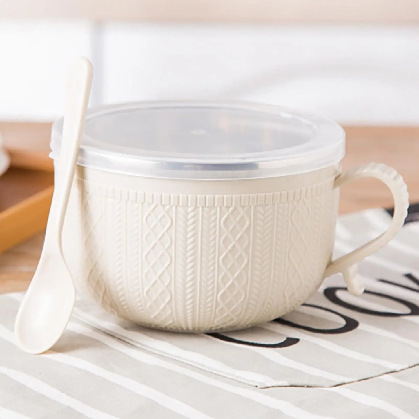 Large Soup Mug 25oz Cup Bowl with Lid Large Soup Mug Dinnerware for Travel Tea Christmas Cafe Oats Lunch Noodle Sandwich