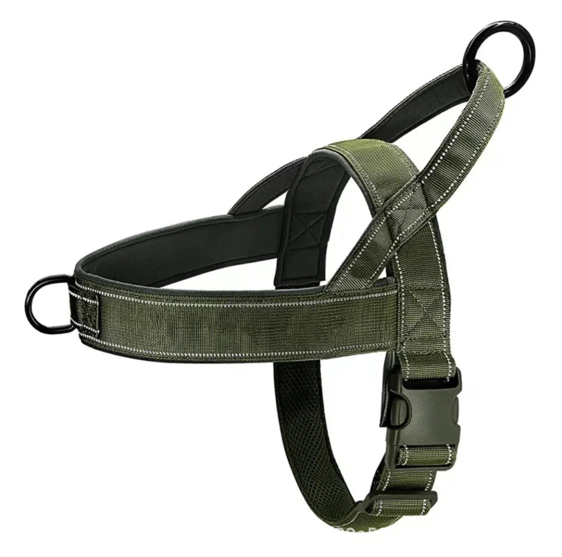 Dog Harness | Chafe Resistant Webbing, Adjustable Neck & Chest, and Heavy Duty D-Ring | Sturdy, Comfortable, Easy to Use