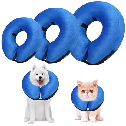 IEUUMLER Inflatable Recovery Dog Collar, Protective Donut Cone, Adjustable Soft Collar for Dog and Cat After Surgery Prevent from Biting & Scratching ( Size ,S/M/L) )