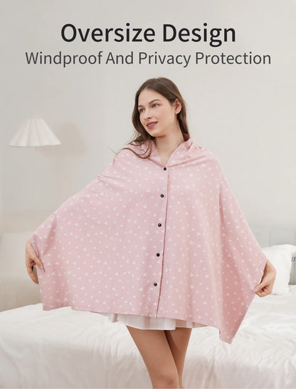 Breathable Baby Feeding Nursing Covers Mum Breastfeeding Nursing Poncho Cover Up Adjustable Privacy Apron Outdoors Nursing Cloth