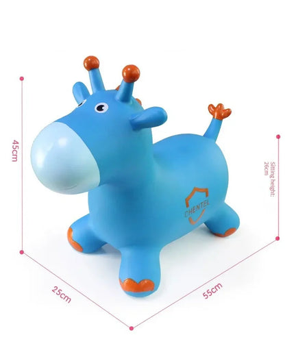 Kids Animal Inflatable Bouncy Horse Hopper Soft Vaulting Horse Bouncer PVC Jumping Leech Ride on Children Baby Play Toys