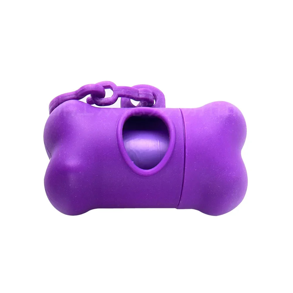1pc Bone Shaped Bag Dispenser Disposable Pet Dog Waste Bag Holder Plastic Garbage Bag Case Carrier Disposal Poop Bag Dispenser