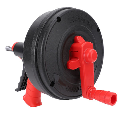 Drain Snake, 25ft Flexible Steel Drain Auger With Drill Adapter Drain Clog Remover Efficient Versatile Drain Snake 65 Manganese Steel Spring Flexible Manual or Drill Powered for Kitchens