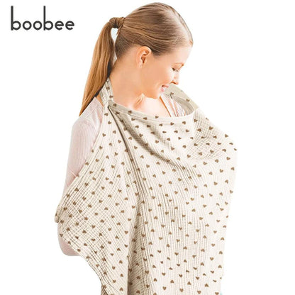 1Pc Gauze Nursing Cover, Nursing Apron, Multi-Purpose Car Seat Stroller Cover, Multi-Color Optional, Breathable 100% Nursing Cover Cloth Artifact, Outdoor Anti-Exposure Nursing Towel When Going Out. Perfect Gift for Mom.
