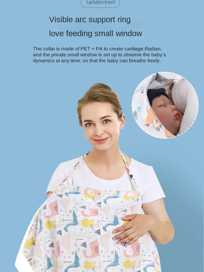 100% Cotton Baby Feeding Nursing Covers Mother Outing Breastfeeding Towel Nursing Cloth with Mosquito Net Baby Stroller