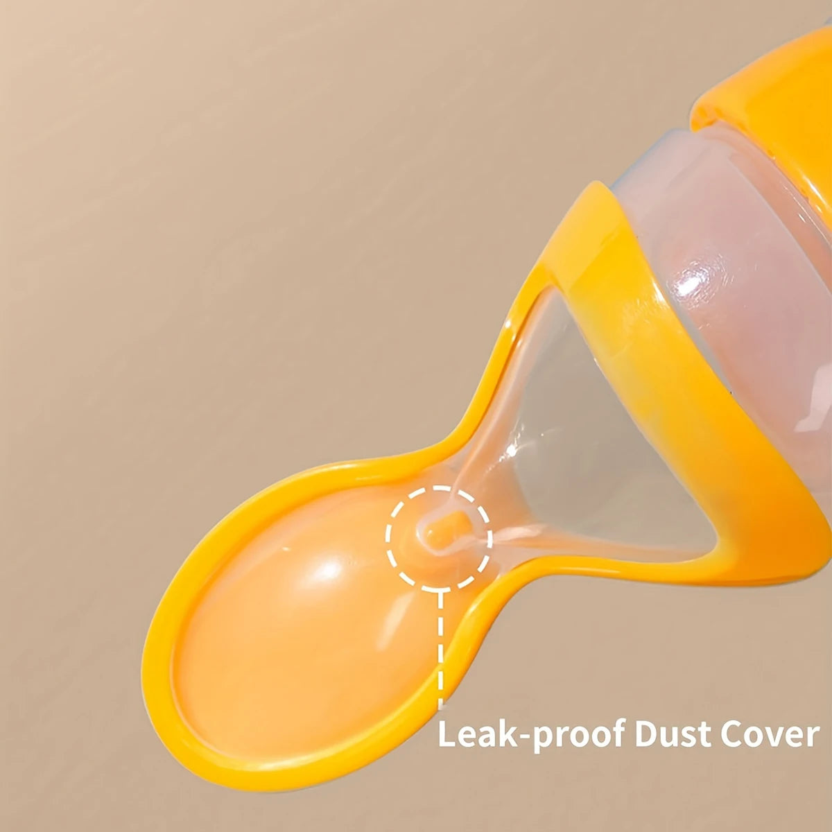 90ml/3oz Baby Silicone Spoon Feeder,Rice Paste Silicone Bottle,Squeeze Food Feeder for Infant-Perfect for Outside and Home
