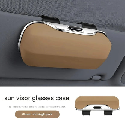 Car Glasses Box Portable Car Sunglasses Holder In The Car Driving Glasses Holder Eyeglass Case Sun Visor Car Lenses Holder