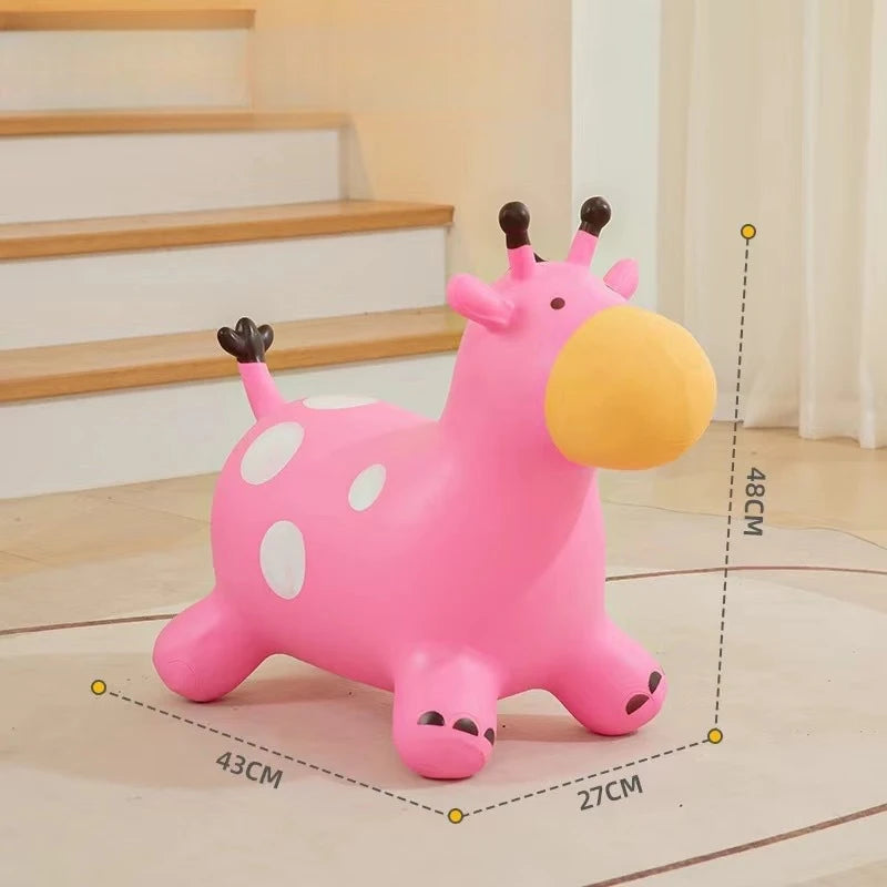 Kids Animal Inflatable Bouncy Horse Hopper Soft Vaulting Horse Bouncer PVC Jumping Leech Ride on Children Baby Play Toys