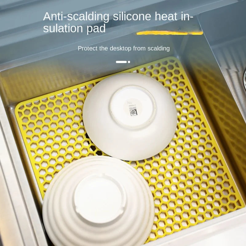 Silicone Sink Protector, Heat Resistant Non-slip Dishwasher Suitable, Large Mat for Bottom of Farmhouse Kitchen Stainless Steel Sink