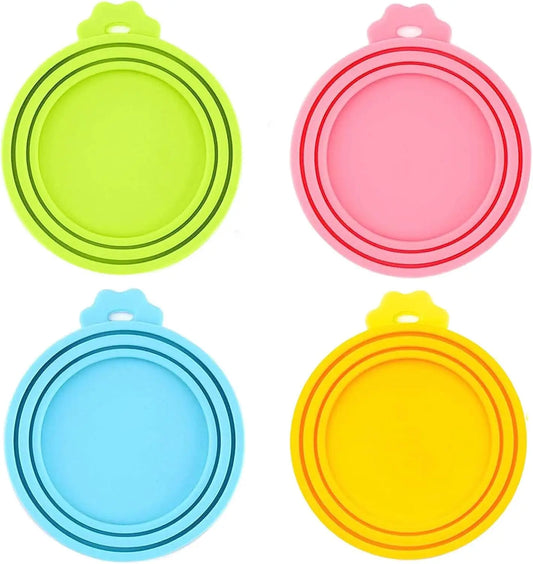 Food Can Lids Silicone Pet Food Can Covers for Dog  Cat Food One Tin Cap Fit Most Standard Size Dog Cat Food Canned