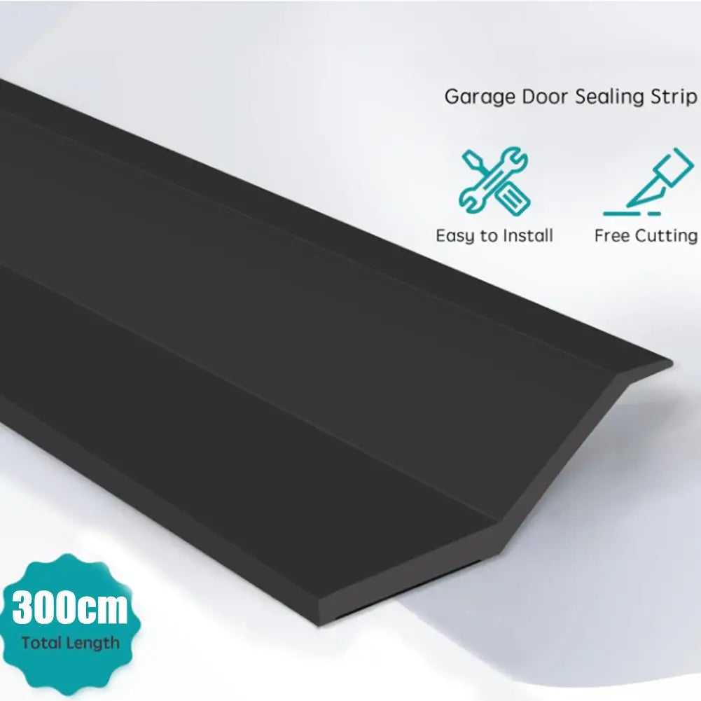 Garage Door Seal Top and Sides - 300cm Garage Door Weather Stripping Side Seal, Heavy Duty Weatherproof TPE, Insulates, Prevents Drafts, Easy Installation for Homeowners and DIYers