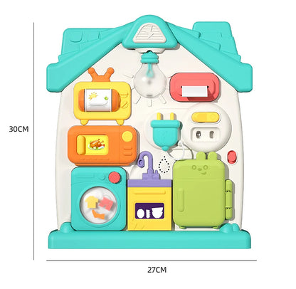 Baby Busy House Sensorial Montessori Toys 3D Busy Board Music Light Switch Fine Motor Training Games Educational Toys For Kids