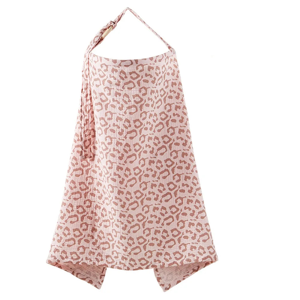 2025 Muslin Nursing Covers for Breastfeeding, Privacy Breast Feeding Cover with Arch Neckline for Mom and Baby Nursing Apron